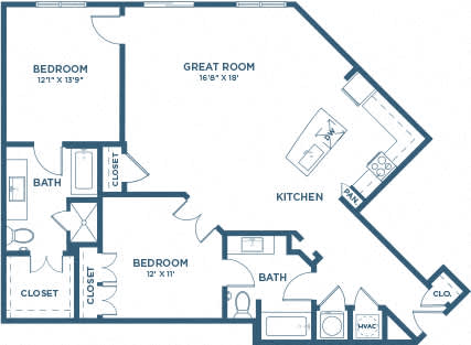 Two Bedroom Floor Plan - B6