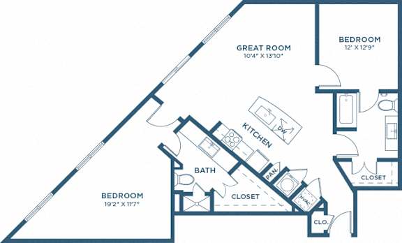Two Bedroom Floor Plan - B8