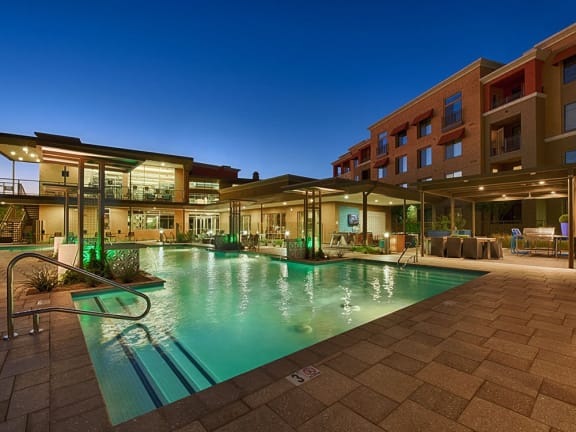 Pool In Night  at 56 North, Phoenix
