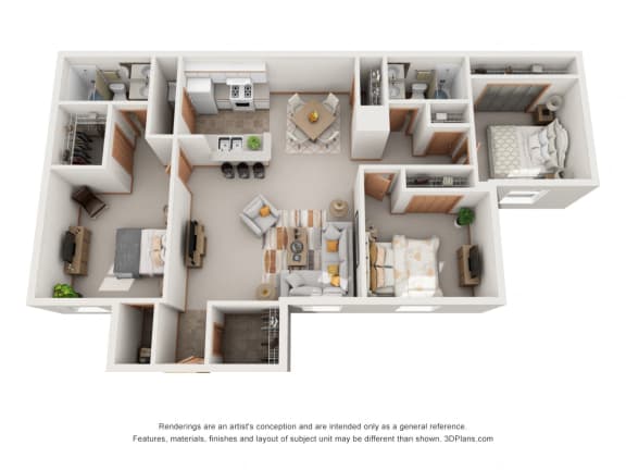 1159 sq.ft. Three Bed Two Bath