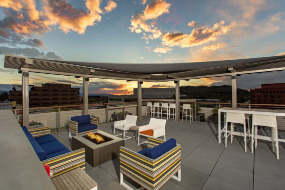 Rooftop Living Areas at Imperial Hardware Lofts, Riverside