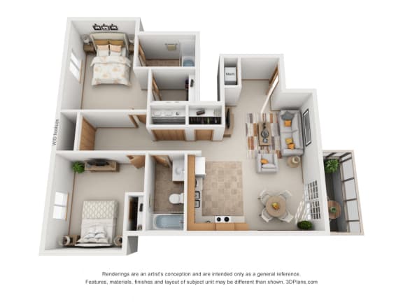 1185 sq.ft. Three Bed Two Bath