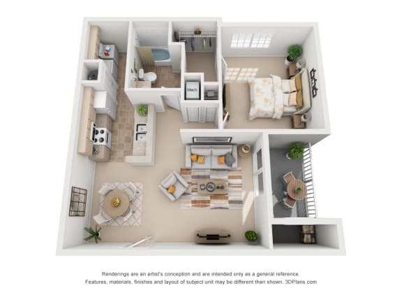866 sq.ft. One Bed One Bath