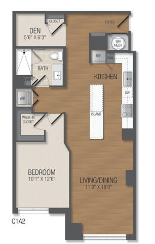 AD3 Floor Plan at The Acadia at Metropolitan Park, Virginia