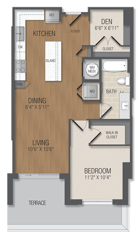 AD6 Floor Plan at The Acadia at Metropolitan Park, Arlington, VA