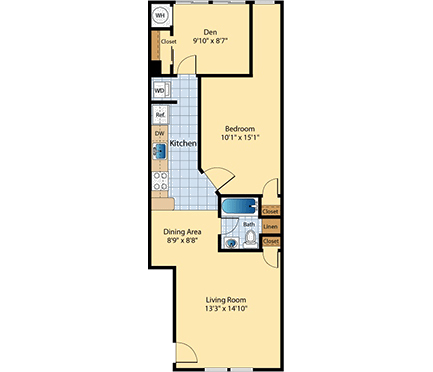 B1 Floor Plan at The Fields of Rockville, Maryland, 20850