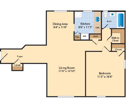A4 Floor Plan at The Fields of Silver Spring, Silver Spring