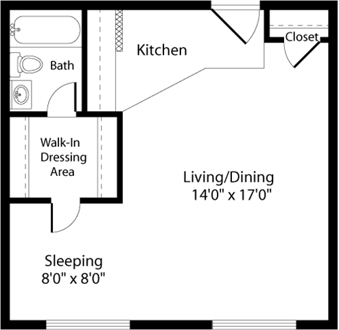 S1 Floor Plan S1 Floor Plan at The Fields of Arlington, Arlington, VA