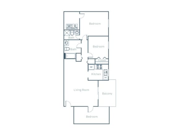 B3D Floor Plan B3D Floor Plan at The Pointe at Midtown, Raleigh, North Carolina