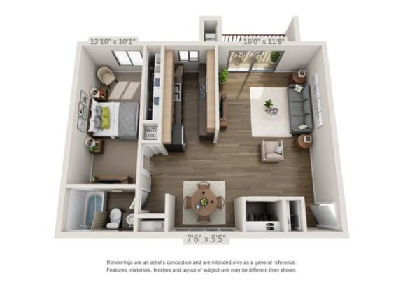 1 Bed 1 Bath