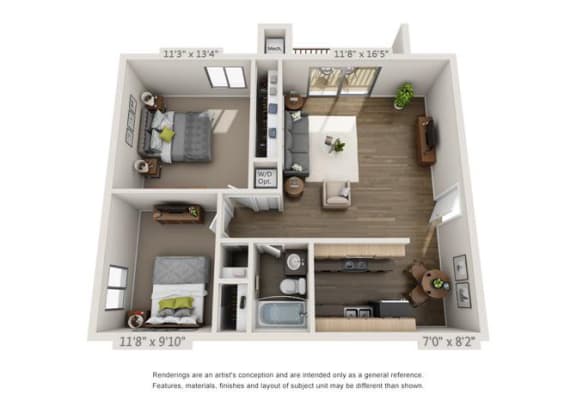 1 Bed 1 Bath
