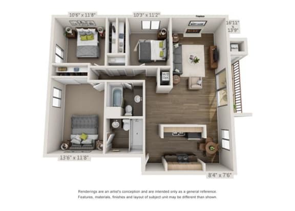 3 Bed 2 Bath