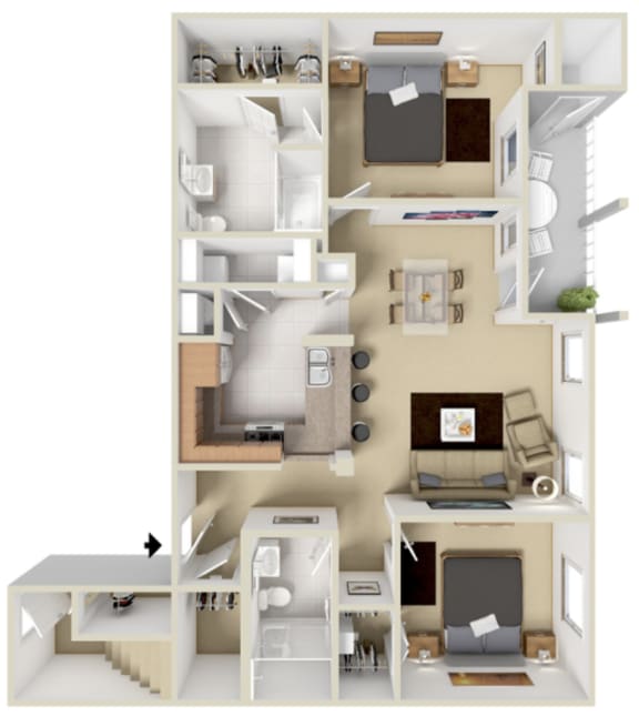 Rainier Floor Plan Rainier Floor Plan at Overlook at Valley Ridge, Indianapolis, 46237