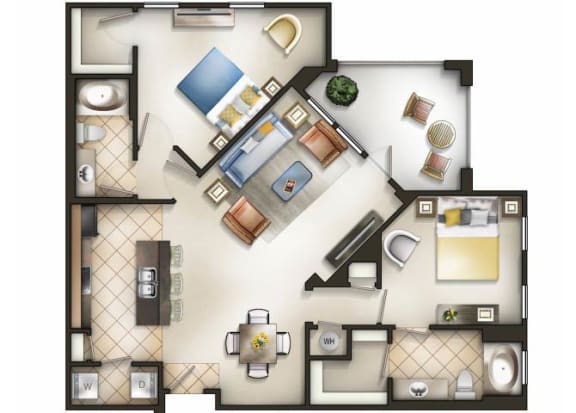 Floor Plan  Tapestry Park Apartments Homes in Chesapeake Virginia