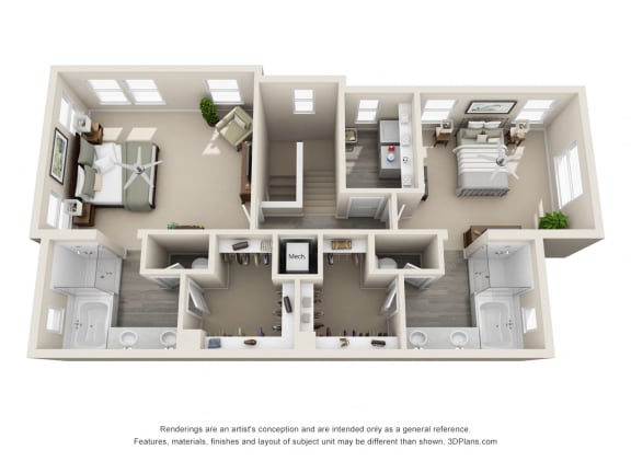 Townhome Floorplan Unit 2A 2nd Floor