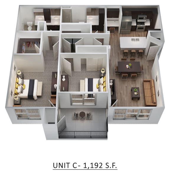 Floor Plan  Unit C at Auburn Brook, Castle Rock, CO