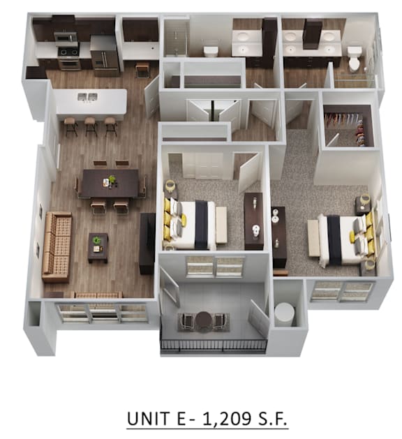Floor Plan  Unit E at Auburn Brook, Castle Rock, 80109