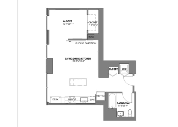 06B Floor Plan at 73 East Lake, Chicago, 60601