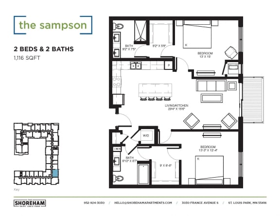 Floor Plan  Floor plan at The Shoreham, Minnesota
