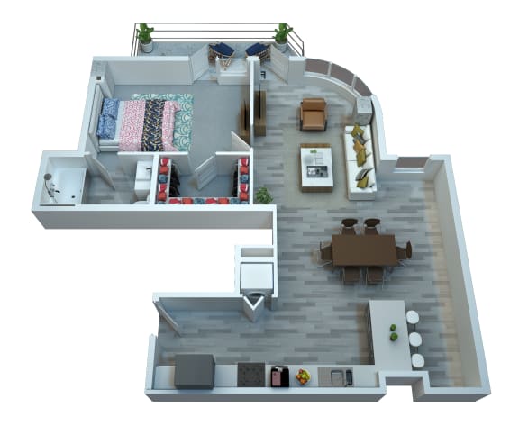 The Stewart One Bedroom Floor Plan - Elton The Stewart One Bedroom Floor Plan - Elton
