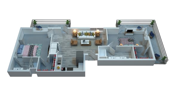 The Stewart Two Bedroom Floor Plan - Mercury The Stewart Two Bedroom Floor Plan - Mercury
