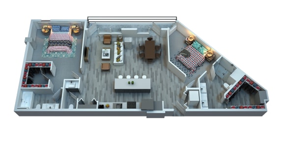 The Stewart Two Bedroom Floor Plan - Otis The Stewart Two Bedroom Floor Plan - Otis
