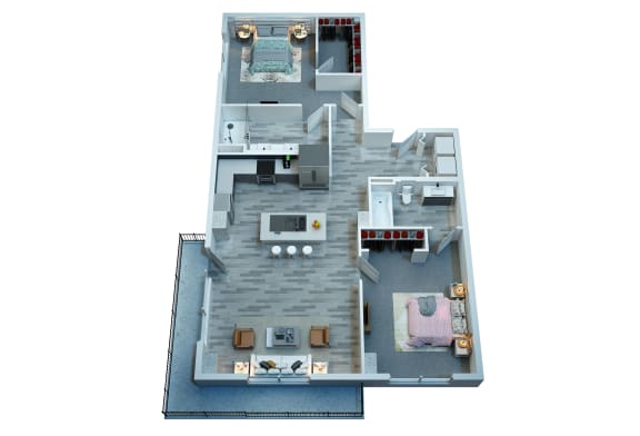 The Stewart Two Bedroom Floor Plan The Stewart Two Bedroom Floor Plan