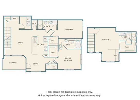 Floor plan Floor plan at Retreat at the Flatirons, Broomfield, Colorado