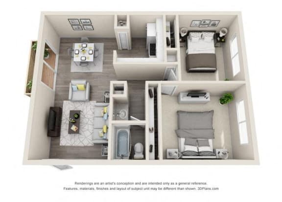 Floor plan Floor plan at Ocean Breeze Villas, Huntington Beach, California