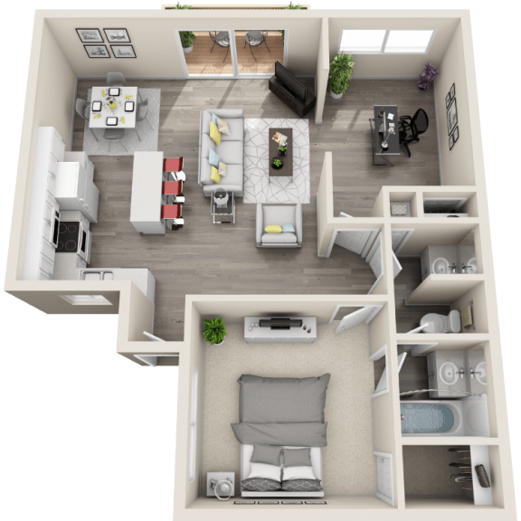 Floor plan Floor plan at Ocean Breeze Villas, Huntington Beach, CA, 92647