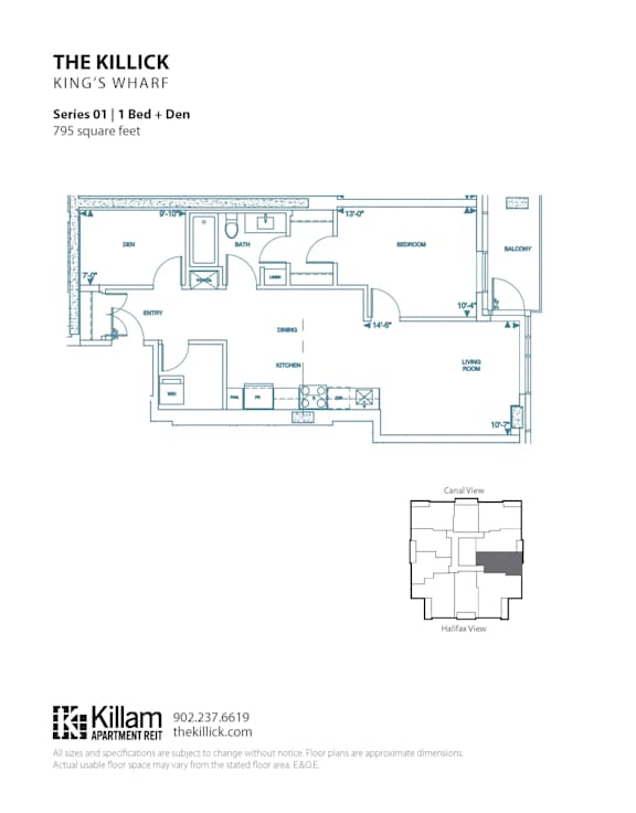 The Killick One Bedroom + Den