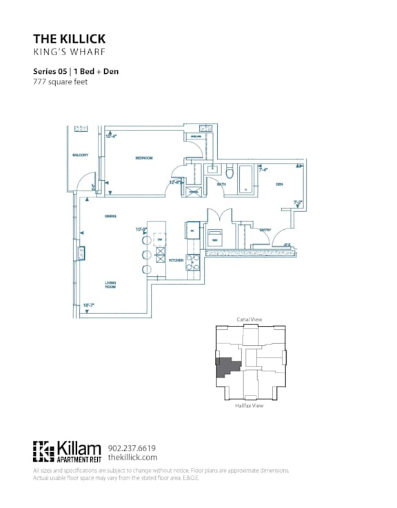 The Killick One Bedroom + Den
