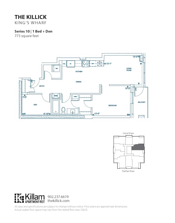 The Killick One Bedroom + Den