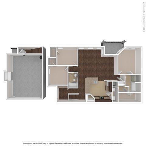 Nebula 3 Bed 2 Bath, 1578 Square-Foot Floor Plan at Orion McCord Park, Texas