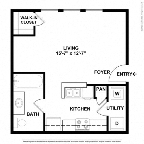 0 Bed 1 Bath Floor Plan at Orion McKinney, Texas