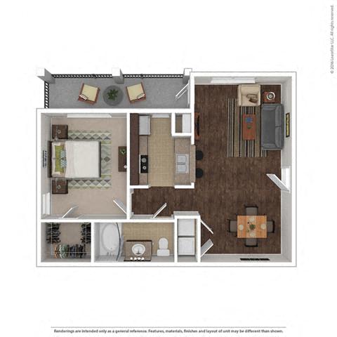 726 Square-Foot Eclipse Floor Plan at Orion Prosper, Prosper, 75078