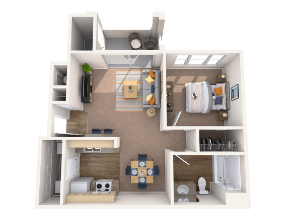 1 bed 1 bathroom A at Montage at Pecos Ranch Apartments, Chandler