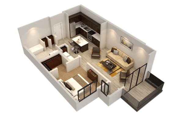Floor Plan  Apartment Floor Plan at Confluence on 3rd Apartments