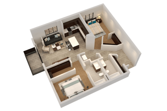 Floor Plan  Apartment Floor Plan at Confluence on 3rd Apartments