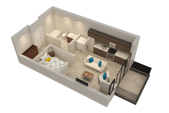 Apartment Floor Plan at Confluence on 3rd Apartments