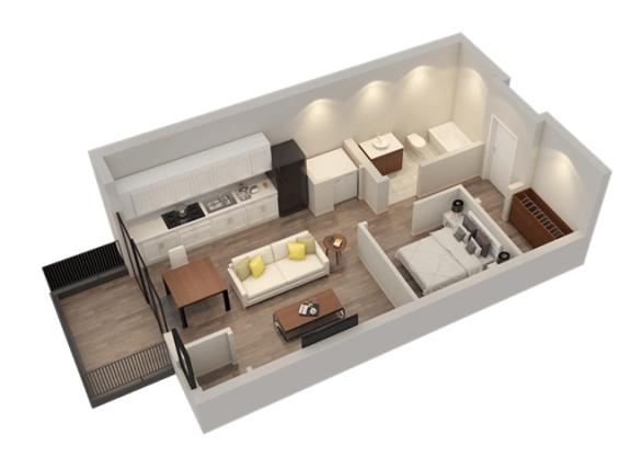 Floor Plan  Apartment Floor Plan at Confluence on 3rd Apartments