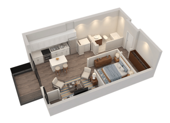 Apartment Floor Plan at Confluence on 3rd Apartments