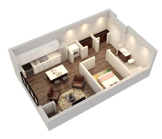 Floor Plan  Apartment Floor Plan at Confluence on 3rd Apartments