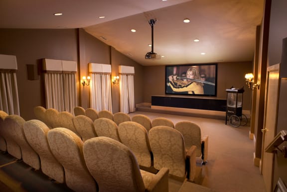 Media Room theatre at Versailles on the Lakes Oakbrook*, Oakbrook Terrace, IL