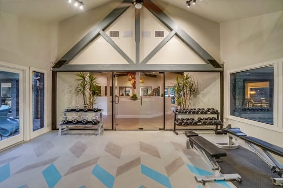 Free Weights In Gym at The Trails at San Dimas, San Dimas, California