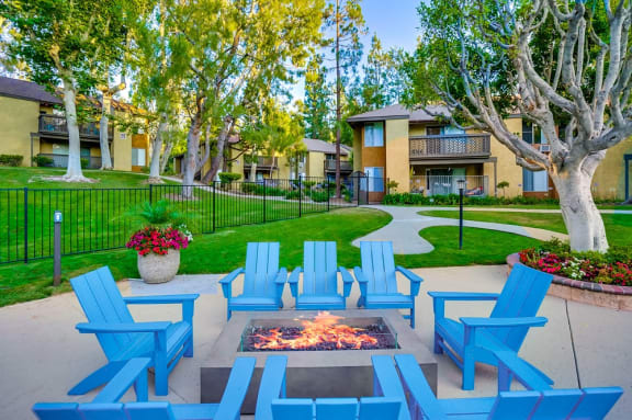 Quaint Fire-pit Sitting Area at The Trails at San Dimas, San Dimas, CA