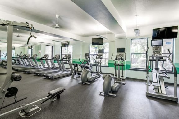 24 hour fitness center | Gramercy on the Park Apartments in Dallas, TX