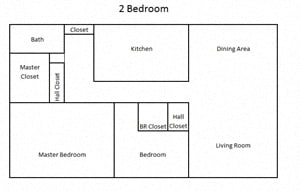 2 Bedroom at Oakmound Apartments in Clarksburg, WV