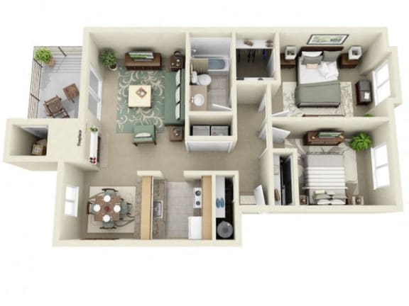 Crystal - 2Bed/1Bath Montair at Somerset HillCrystal|2Bed/1Bath
