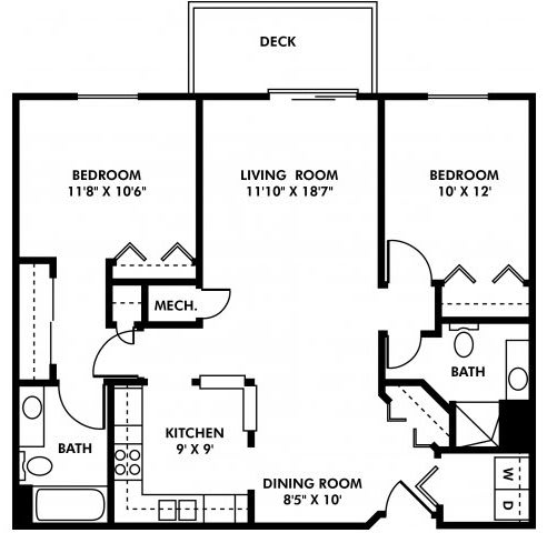  Floor Plan 2 Bedroom